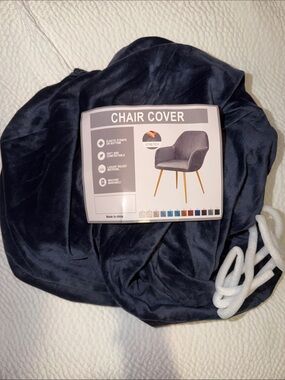 Velvet stretch chair cover